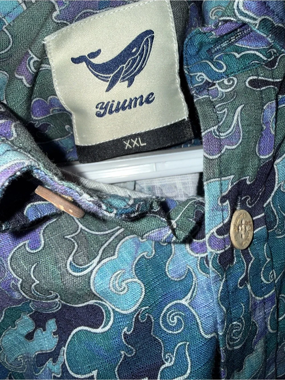 David Yiume long sleeve Hawaiian style shirt